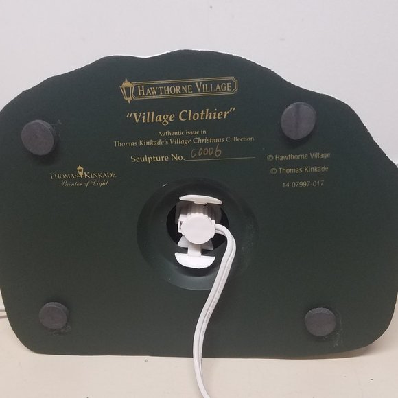 Hawthorn Village Thomas Kinkade Christmas Light Up Village Clothier - Picture 8 of 12